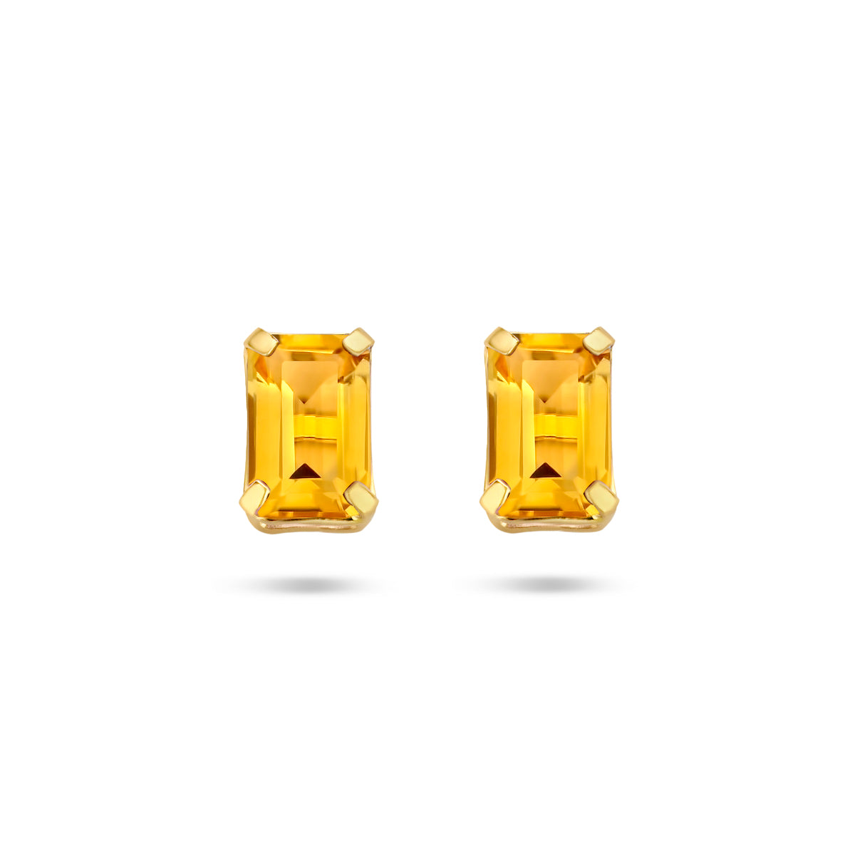 Ohrstecker Citrin 14K Gelbgold