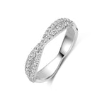 ring zirkonia zilver gerhodineerd