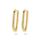 klapoorringen paperclip 14K geelgoud