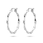 oorringen 30 mm zilver gerhodineerd