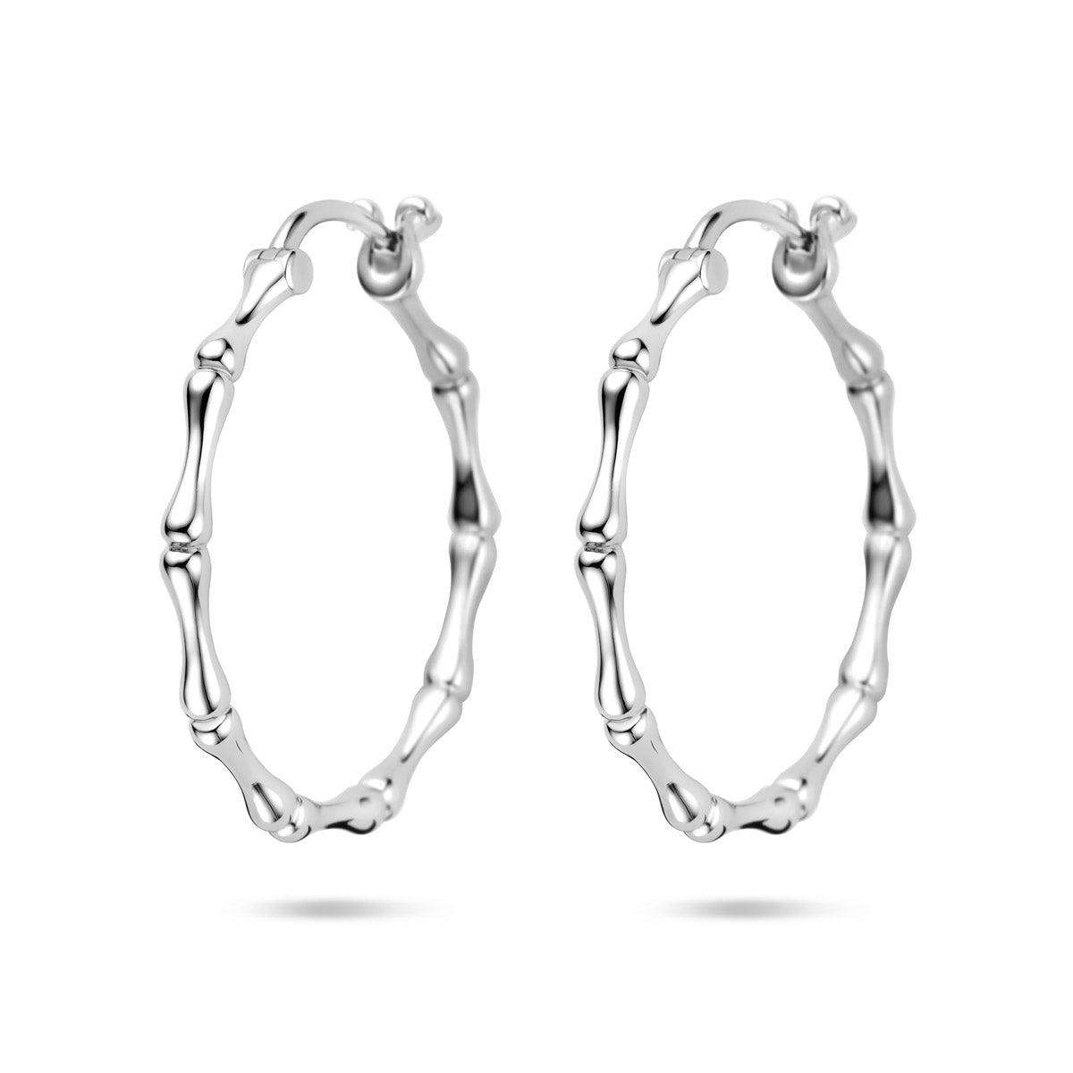 oorringen 30 mm zilver gerhodineerd