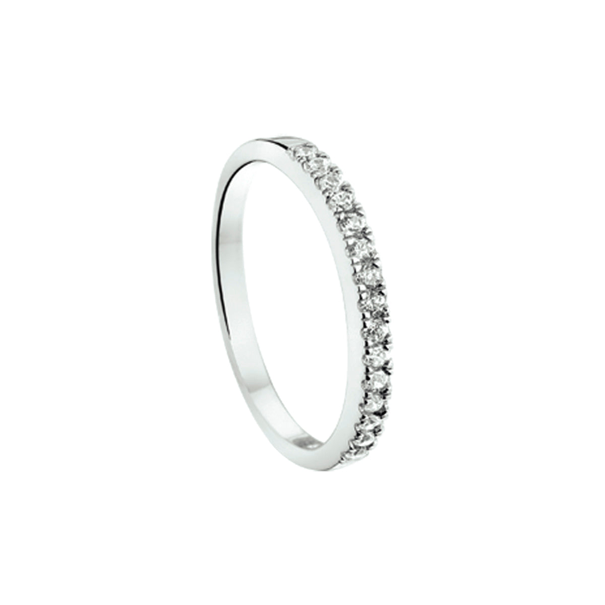 Ring Zirkonia Silber rhodiniert