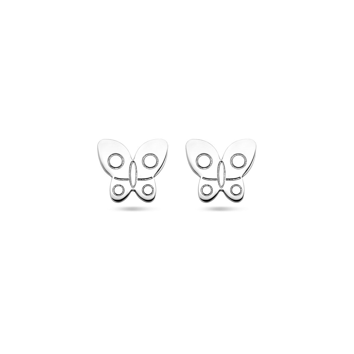 Schmetterlings-Ohrstecker, Silber rhodiniert
