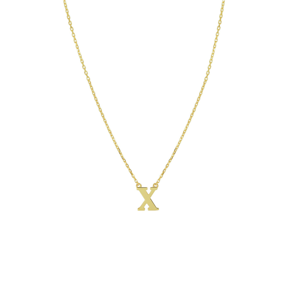 collier letter 40 - 42 - 44 cm 14K geelgoud