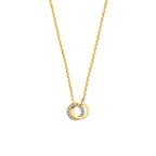 collier zirkonia 40 - 42 - 44 cm 14K geelgoud