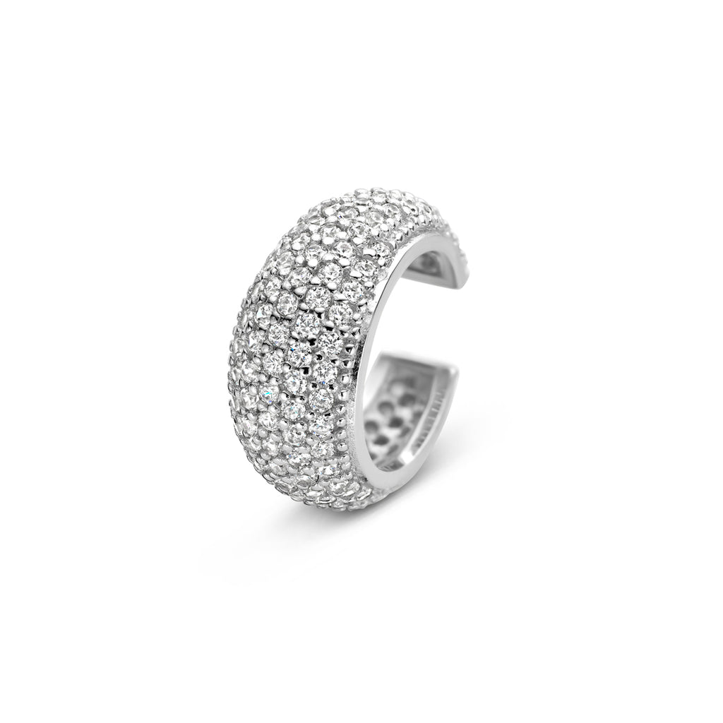 ear cuff zirkonia 13,5 mm zilver gerhodineerd