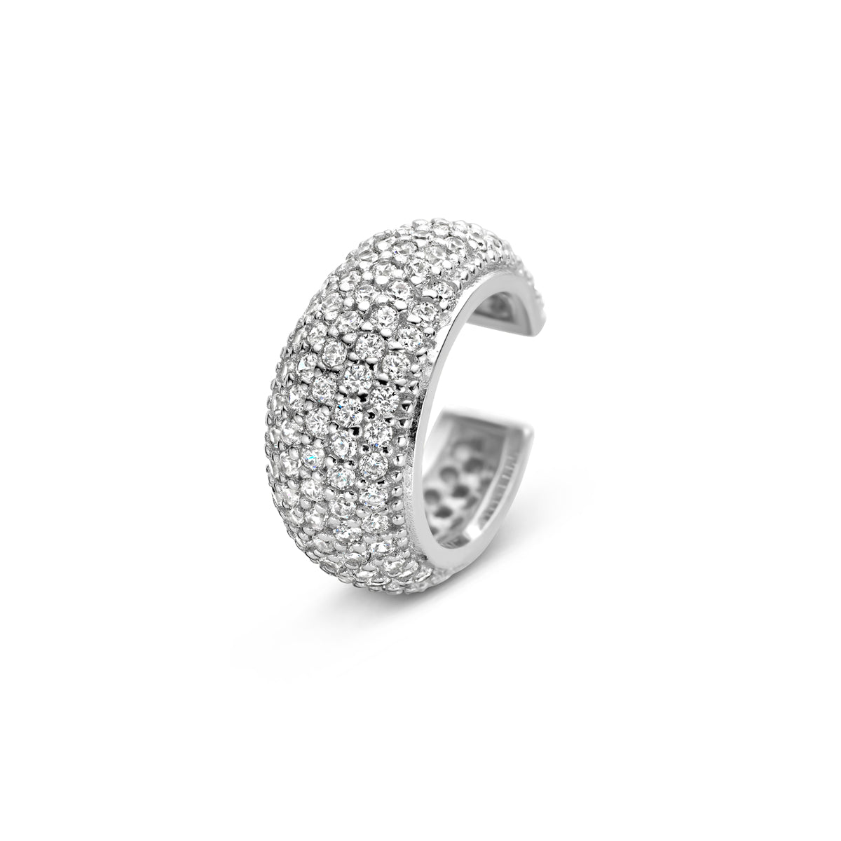 ear cuff zirkonia 13,5 mm zilver gerhodineerd