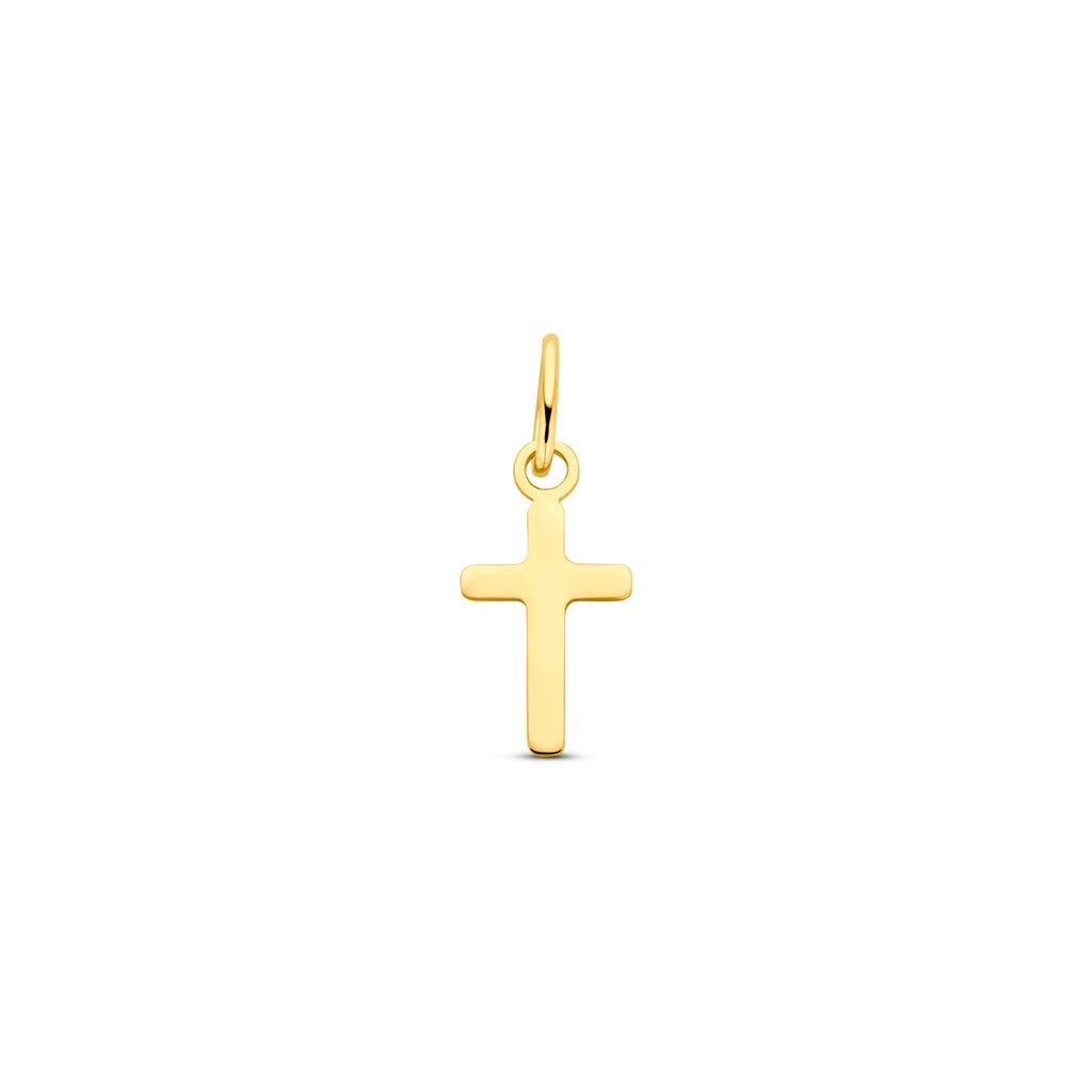 Anhänger Kreuz 14 mm 14K Gelbgold