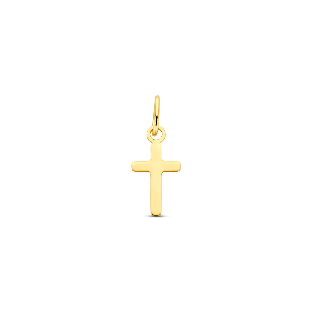 Anhänger Kreuz 14 mm 14K Gelbgold