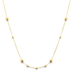 collier bolletjes 42 - 45 cm 14K geelgoud