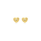 Ohrstecker Herz Zirkonia 4,5 mm 14K Gelbgold