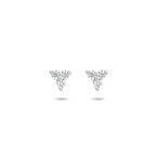oorknoppen zirkonia zilver gerhodineerd