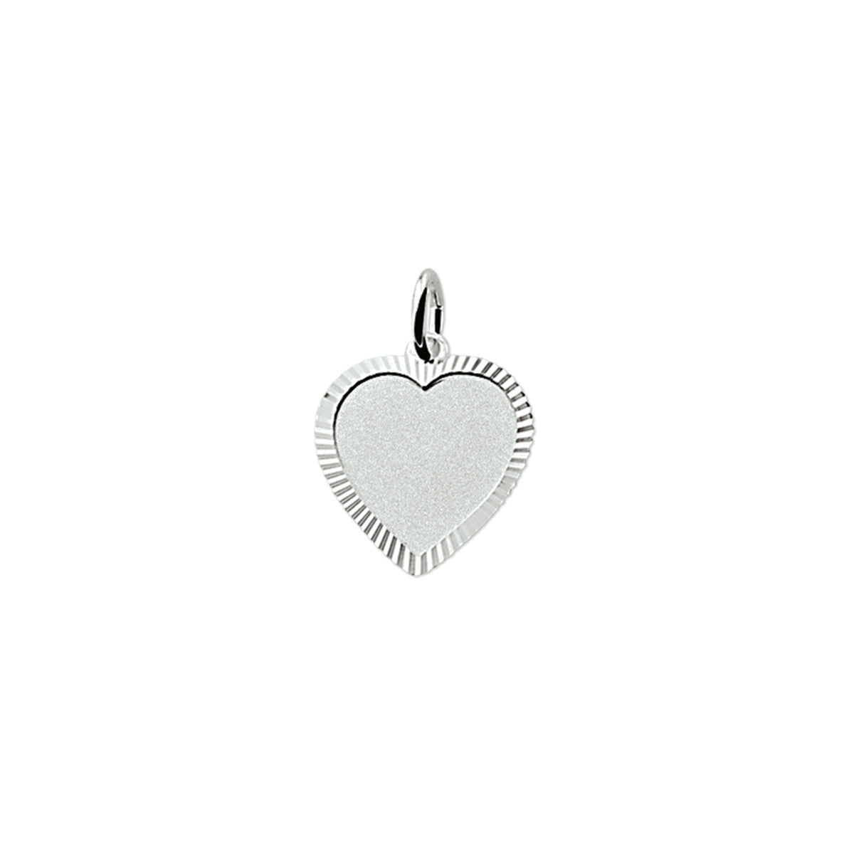 graveerhartje gediamanteerd zilver gerhodineerd