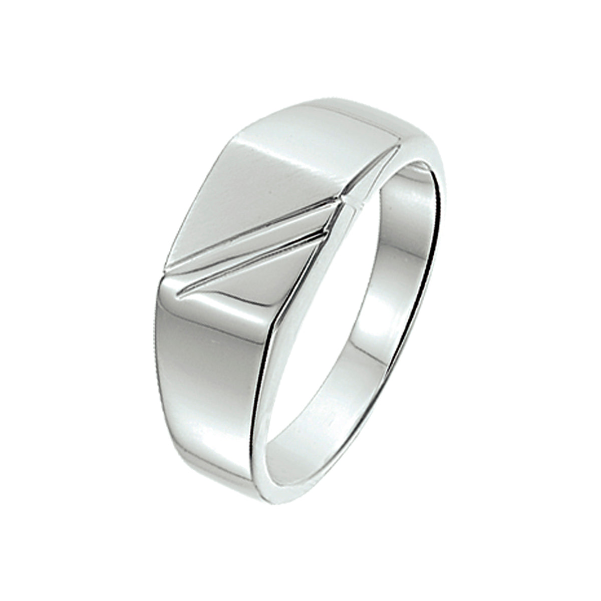 Ring Poly/Mattsilber weiß
