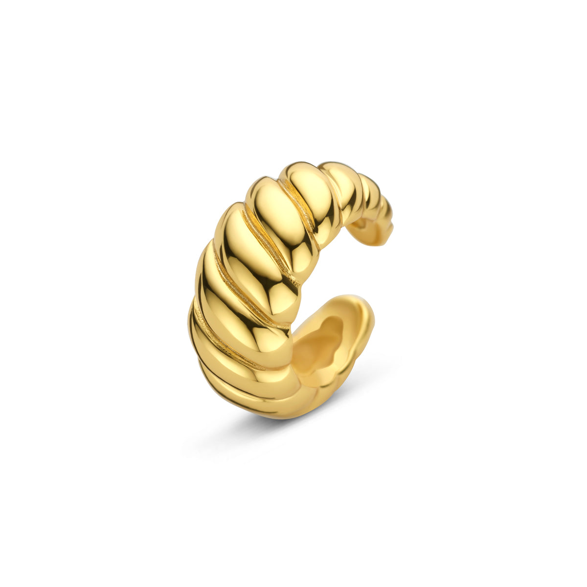 ear cuff 13,5 mm 1 micron zilver verguld (geel)