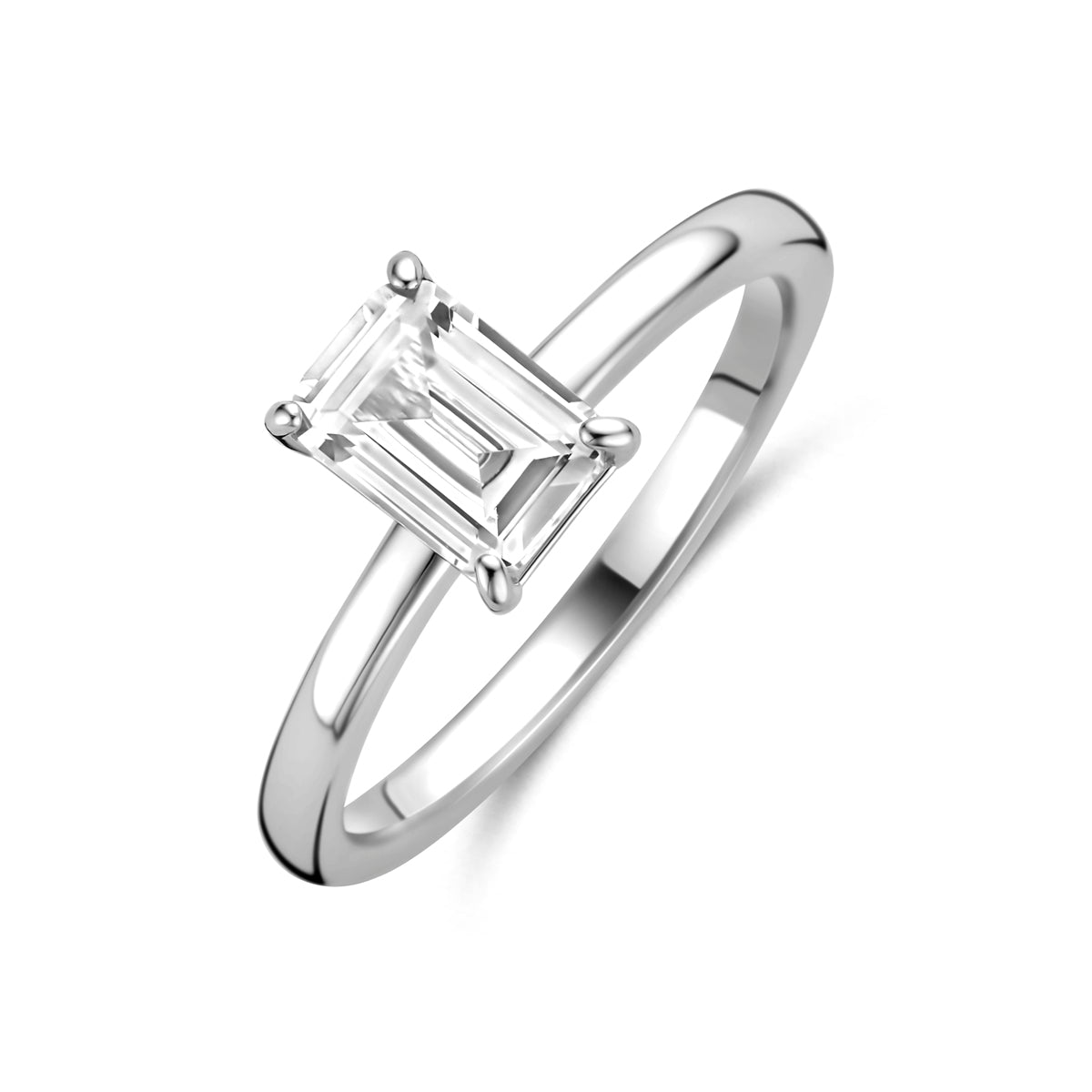Ring Zirkonia Silber rhodiniert