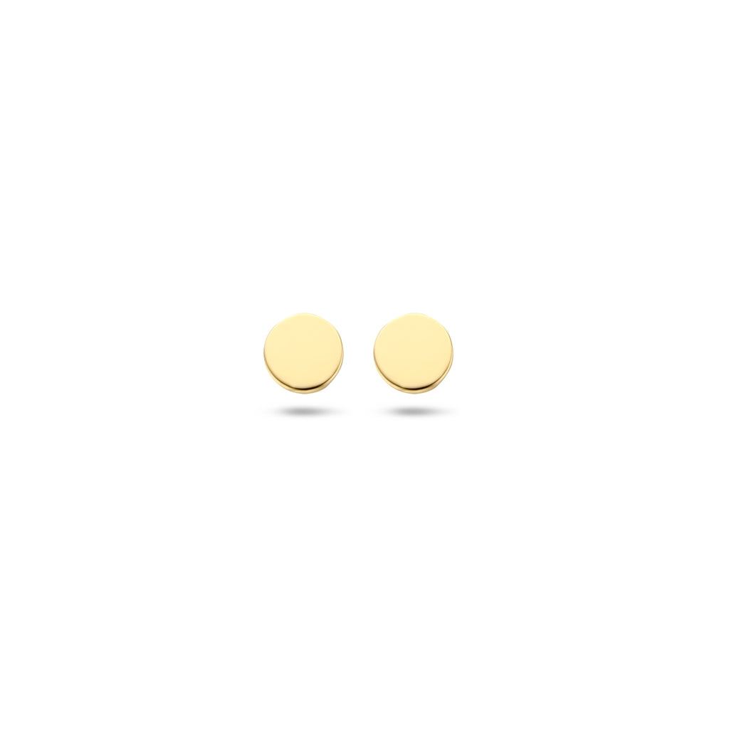 9K Ohrstecker rund 4 mm 9K gelb