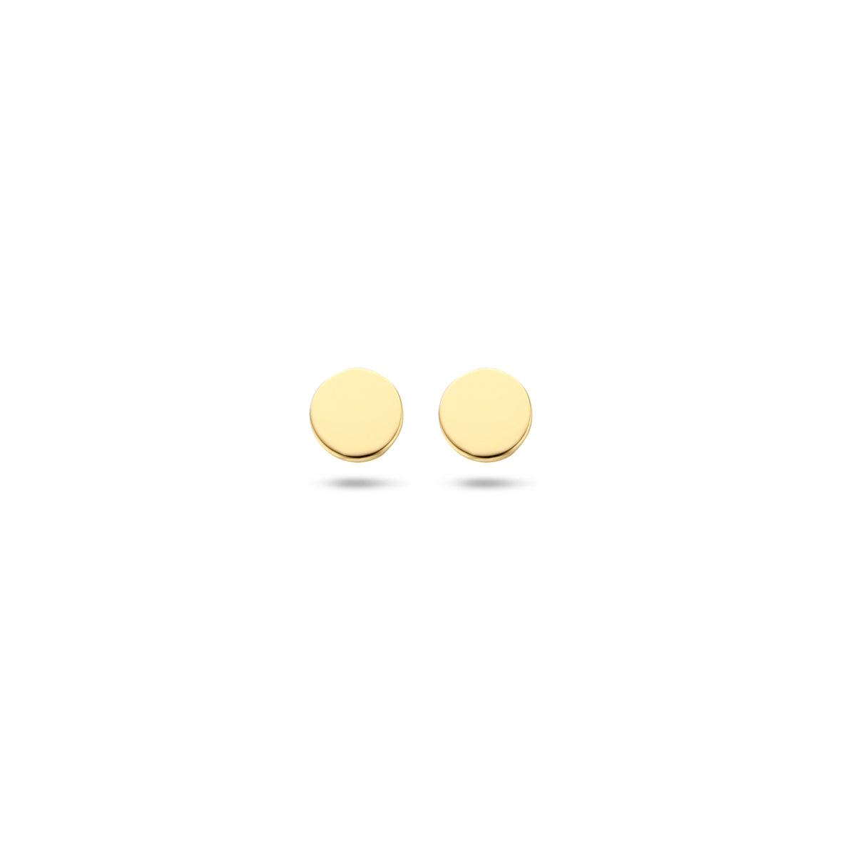 9K Ohrstecker rund 4 mm 9K gelb