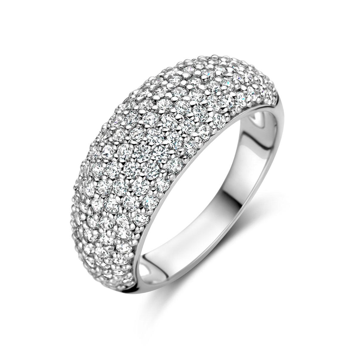 Ring Zirkonia Silber rhodiniert