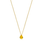 collier citrien 42 – 44 cm 14K geelgoud
