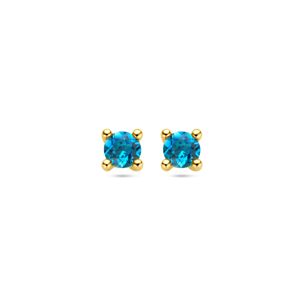 Ohrstecker London Blue Topas 14K Gelbgold