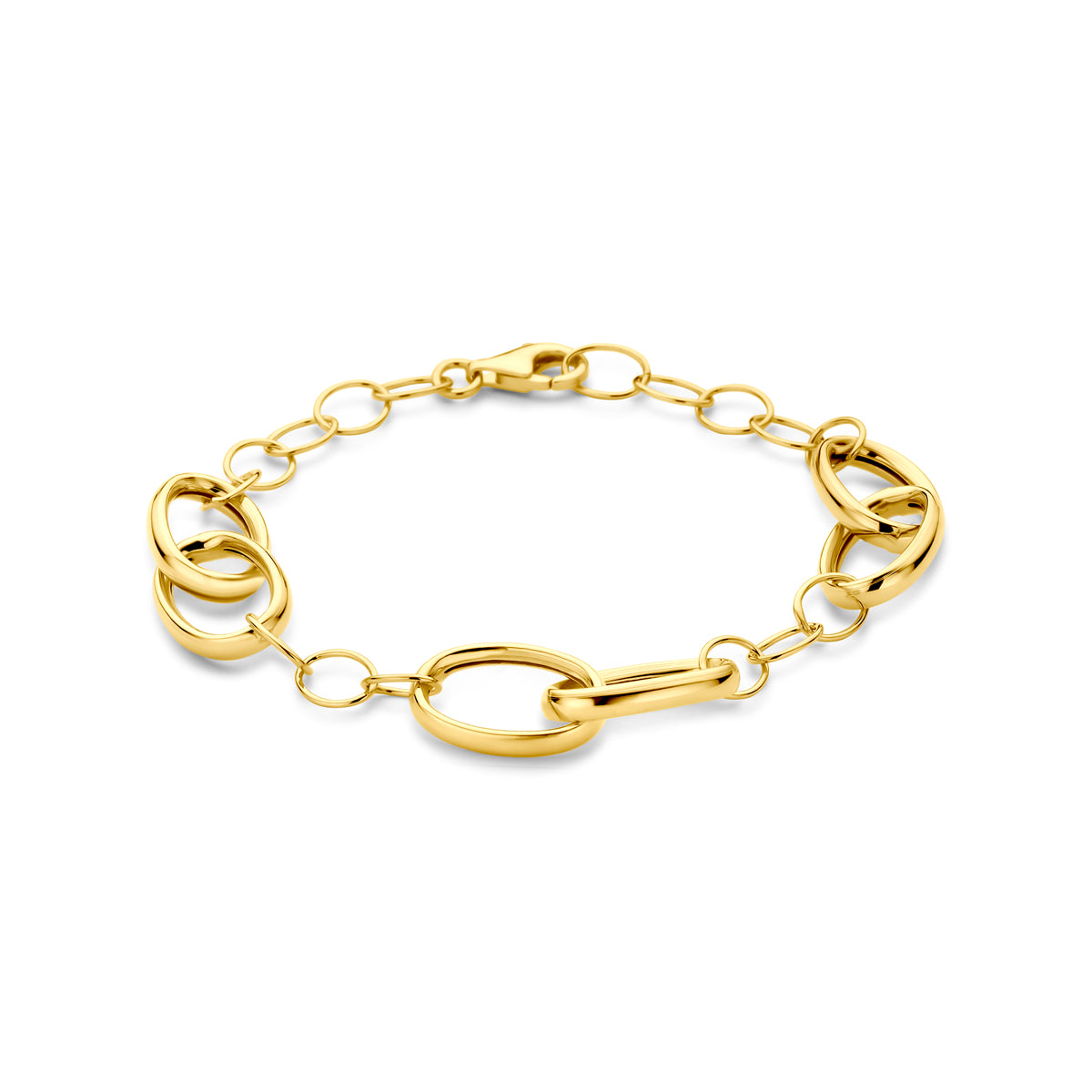 Armband 11 mm 19 cm 3 Mikron silbervergoldet (gelb)