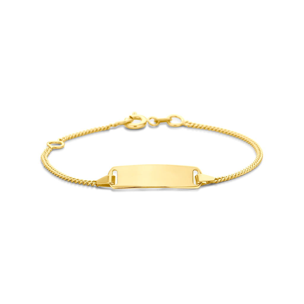 Gravurarmband Plättchen 5,0 mm 11 - 13 cm 14K Gelbgold