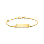 Gravurarmband Plättchen 5,0 mm 11 - 13 cm 14K Gelbgold