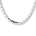 collier gourmette 8,2 mm zilver gerhodineerd