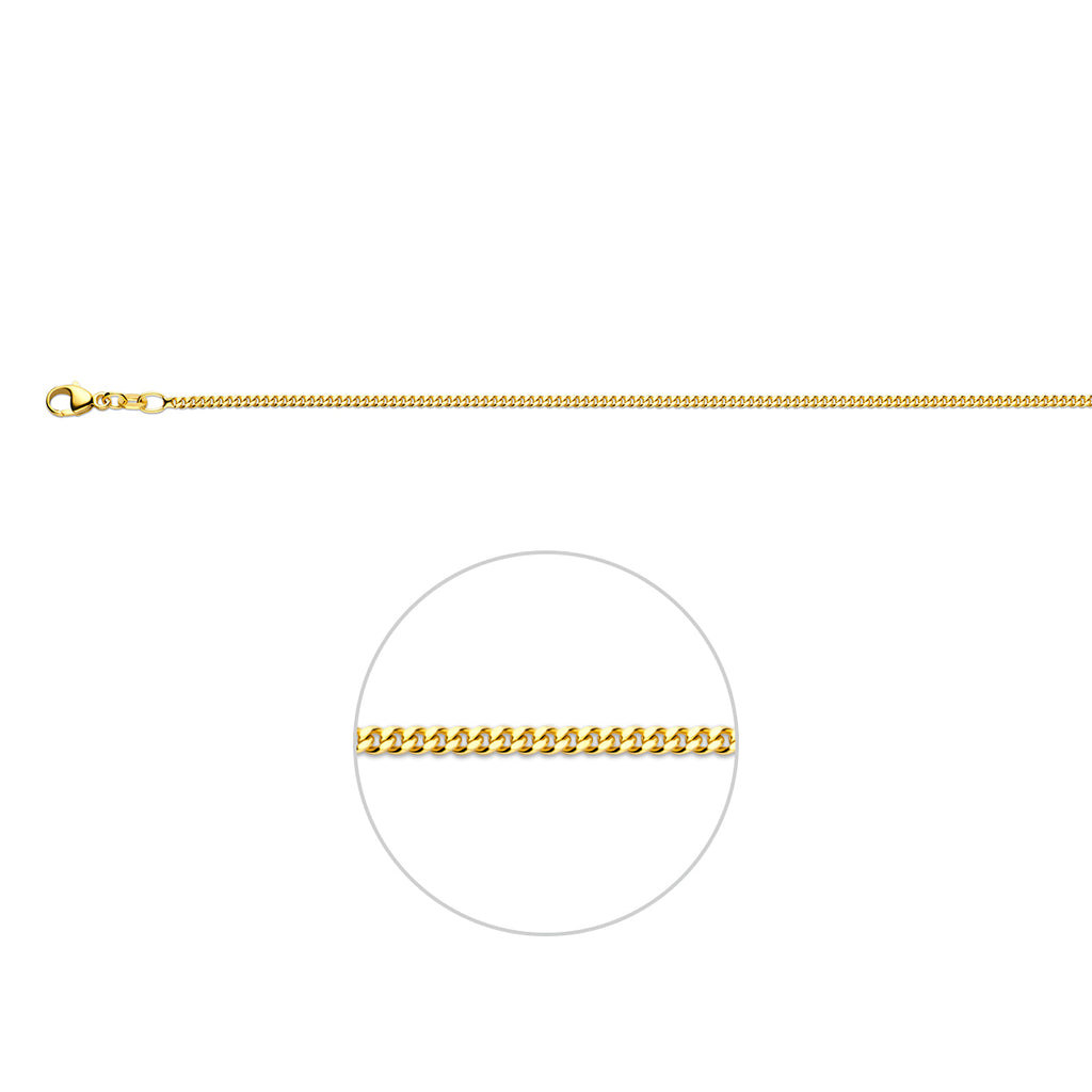 gourmette 1,7 mm 14K geelgoud
