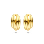 Steckerohrringe 30,5 mm 1 Mikron versilbert (gelb)