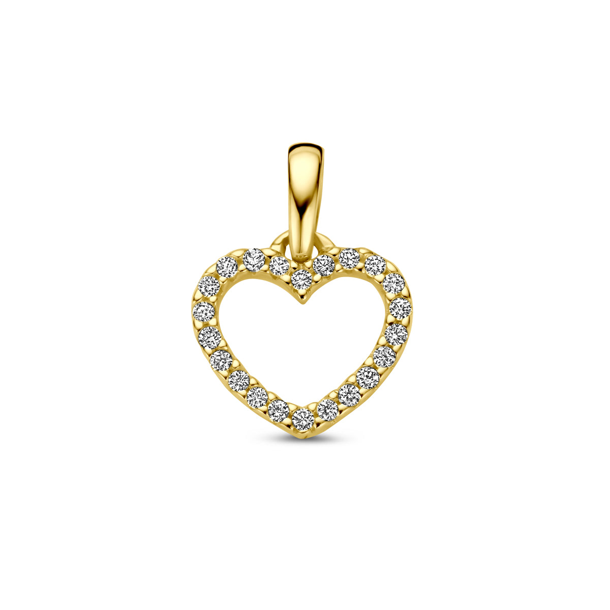Anhänger Herz und Diamant H SI 14K Gelbgold