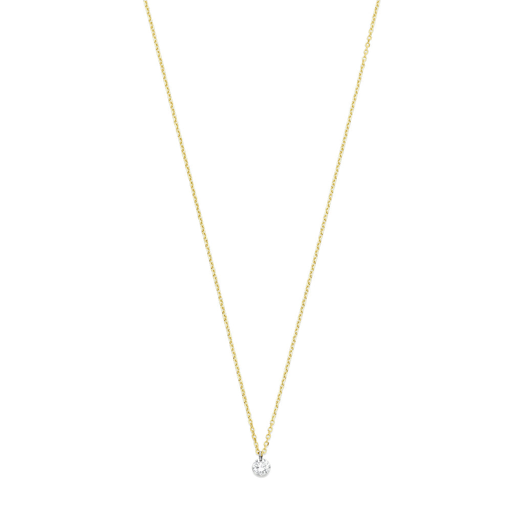 collier diamant 40 – 42 – 44 cm 0.10ct g si 18K geelgoud