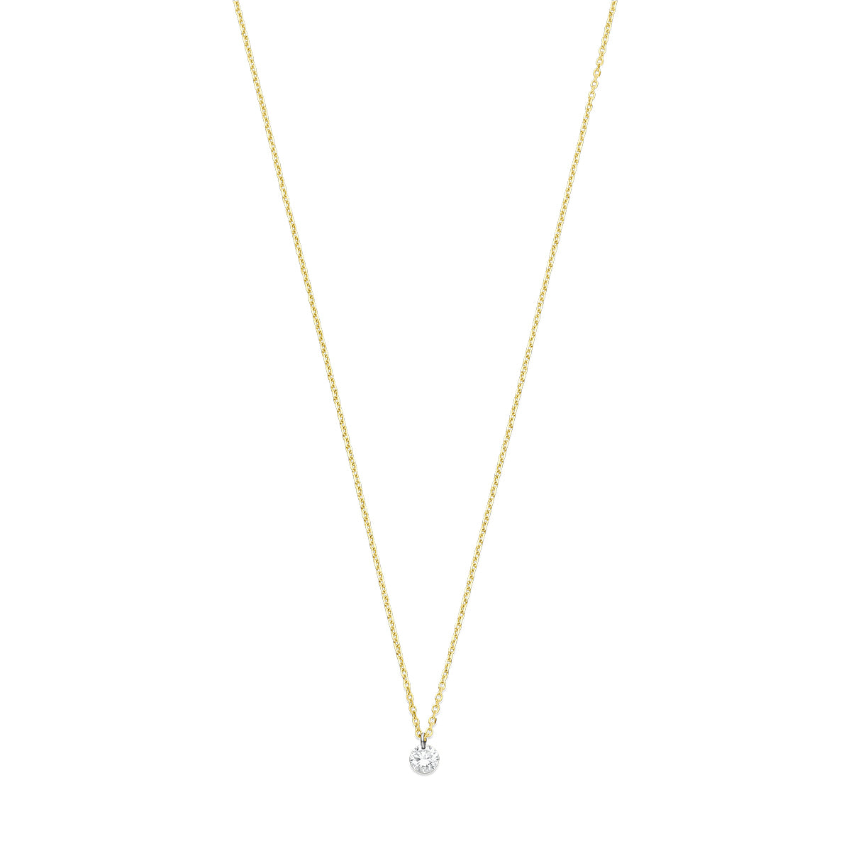 collier diamant 40 – 42 – 44 cm 0.10ct g si 18K geelgoud