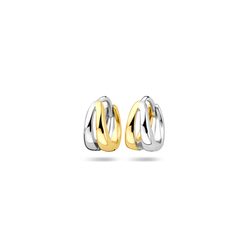 klapoorringen 10 mm zilver verguld (geel/rhodium)