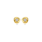 oorknoppen lab grown diamant 0.20ct (2x 0.10ct) f vs 6,5 mm 14K geelgoud - rond