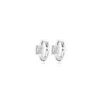 klapoorringen zirkonia 10 mm zilver gerhodineerd