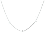 Halskette Sterne 41 + 4 cm Silber rhodiniert