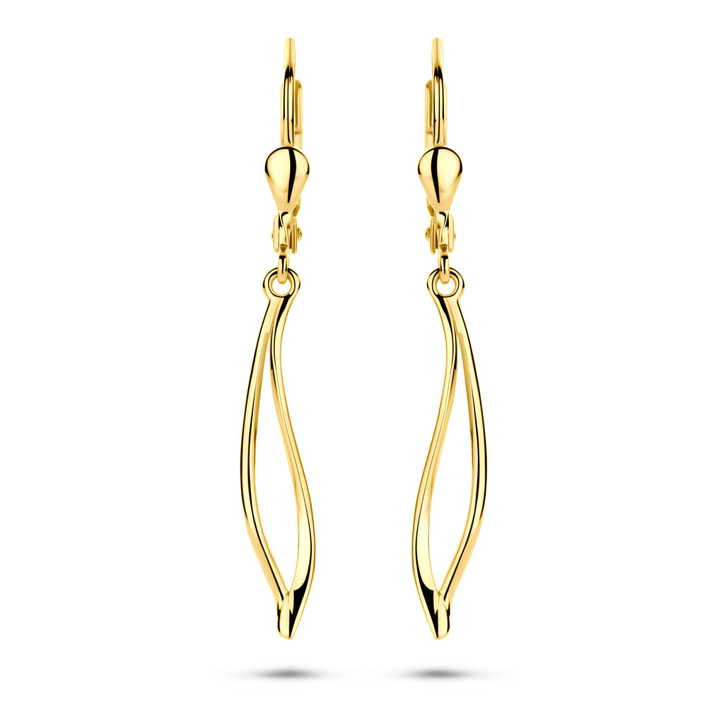 oorhangers brisur haak 41 mm 14K geelgoud