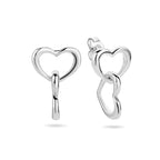 oorhangers hartjes zilver gerhodineerd