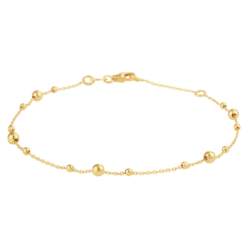 Armbandkugeln 0,8 mm 16,5 - 18,5 cm 14K Gelbgold