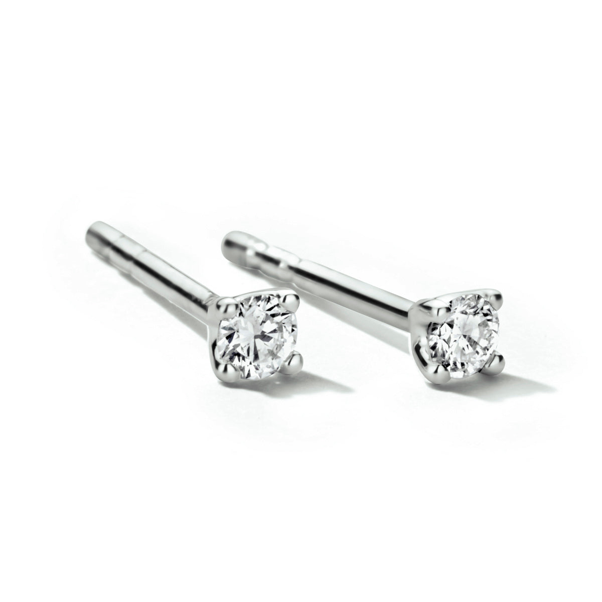 oorknoppen diamant h si 14K witgoud