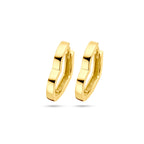 klapoorringen hart 14 mm 14K geelgoud