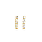 Ohrstecker Stab Zirkonia 14K Gelbgold