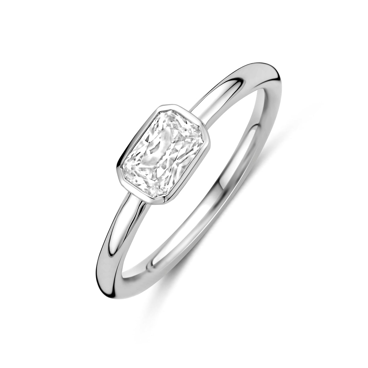 Ring Zirkonia Silber rhodiniert