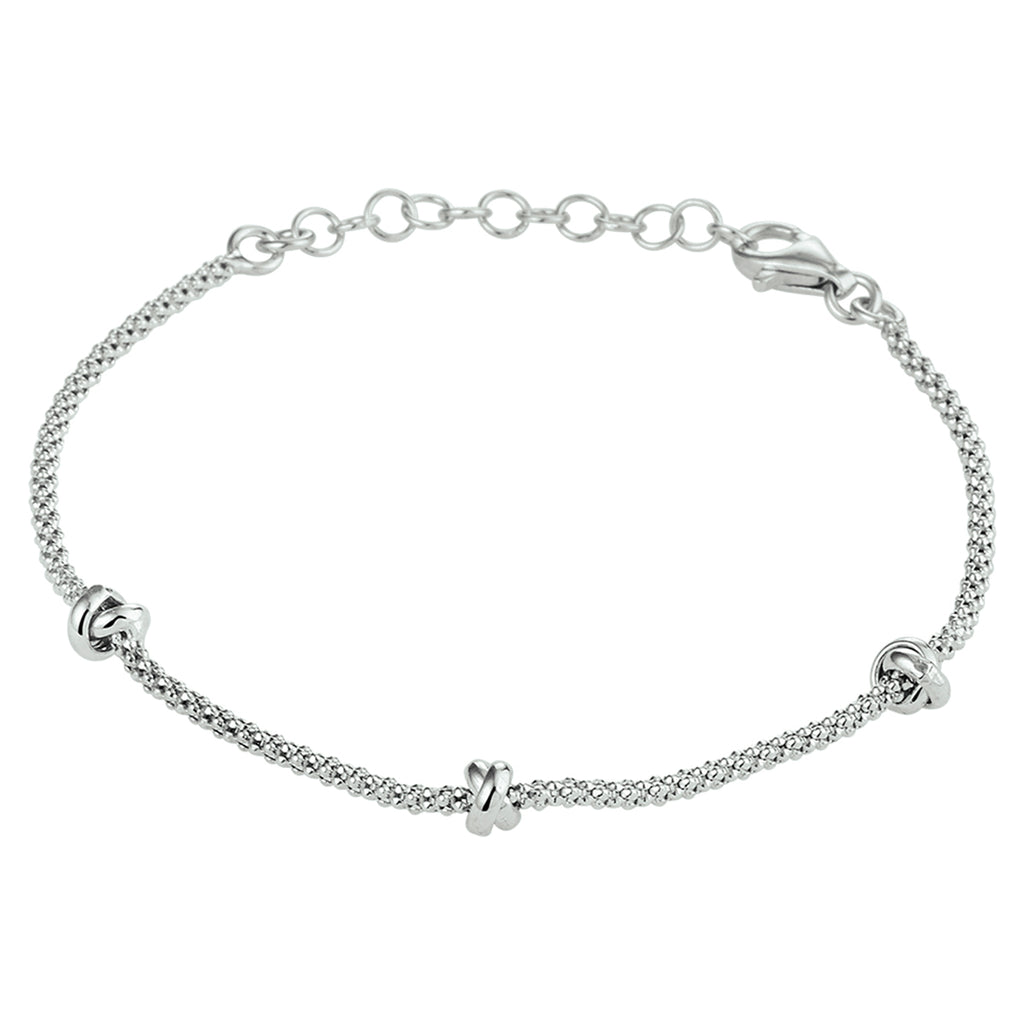Armbandknöpfe 4,5 mm 16 + 3 cm Silber rhodiniert