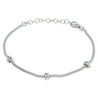 Armbandknöpfe 4,5 mm 16 + 3 cm Silber rhodiniert