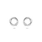 Ohrstecker Zirkonia 10 mm Silber rhodiniert