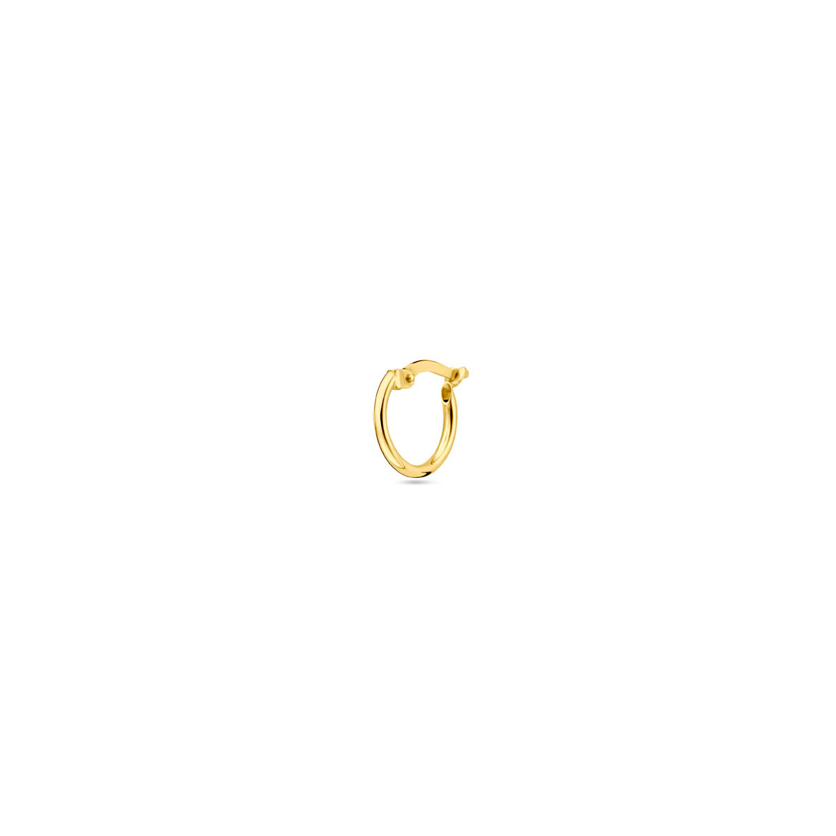 oorring 1,5 mm ronde buis 12 mm per stuk 14K geelgoud