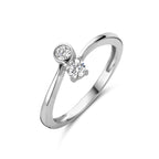 ring zirkonia zilver gerhodineerd